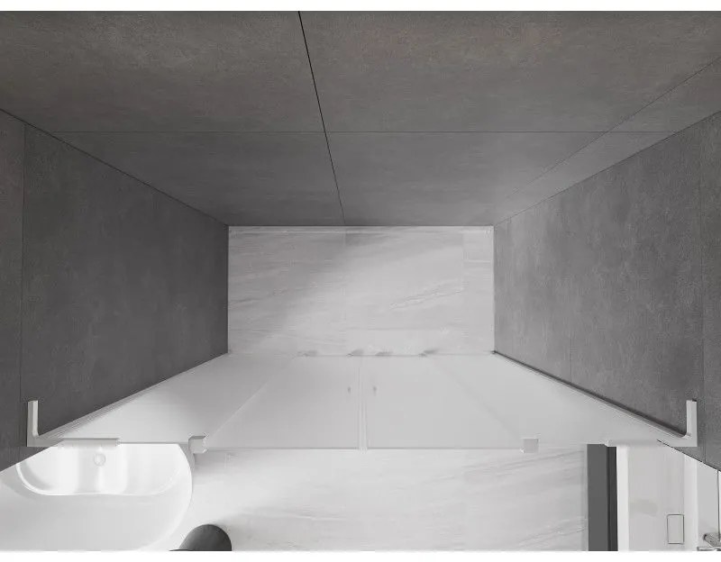 Mexen Velar L Duo, posuvné sprchové dvere do otvoru 200 cm, 8mm sklo námraza, chrómová, 871-200-003-32-01