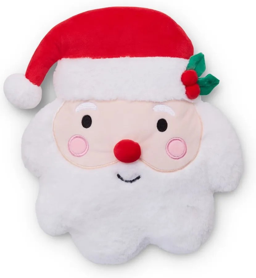 Plyšový dekoračný vankúš s vianočným motívom 38x32 cm Christmas Santa – Catherine Lansfield