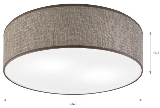 Stropné svietidlo SIRJA 2xE27/15W/230V priemer 45 cm hnedé