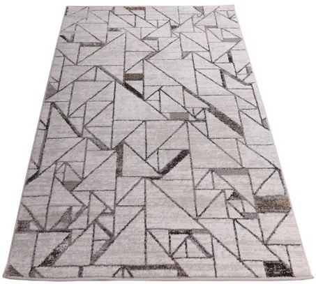 Koberec Safir 172 krémový / tmavohnedý