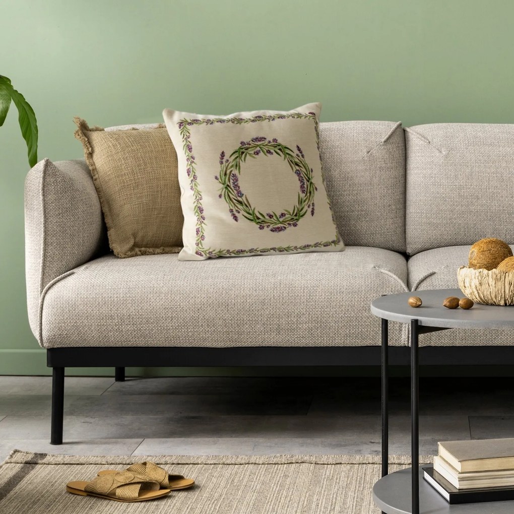 GOBELÍNOVÁ DEKORAČNÁ OBLIEČKA NA VANKÚŠ NAT 45X45 CM VZOROVANÁ