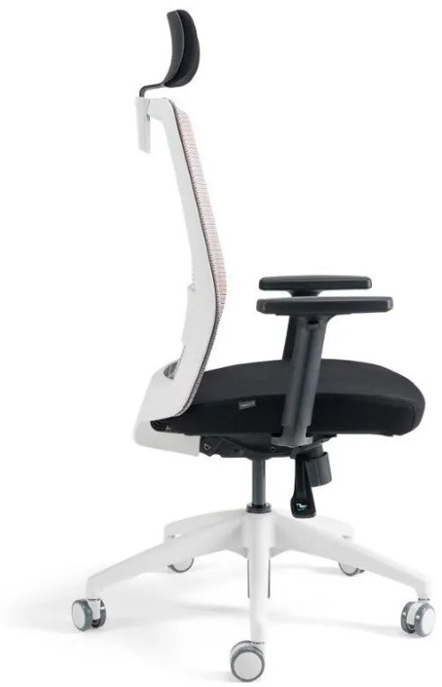 Kancelárska ergonomická stolička S30 — látka, viac farieb S podhlavníkom Modrá