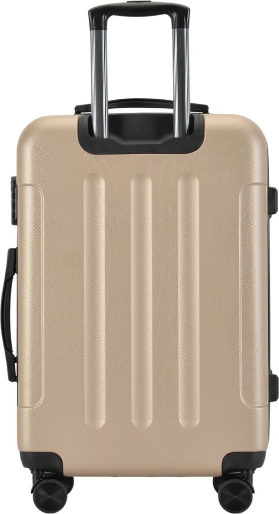 Stredný kufor so 4 kolieskami 65x44,5x27 cm, veľkosť M, šampanská farba