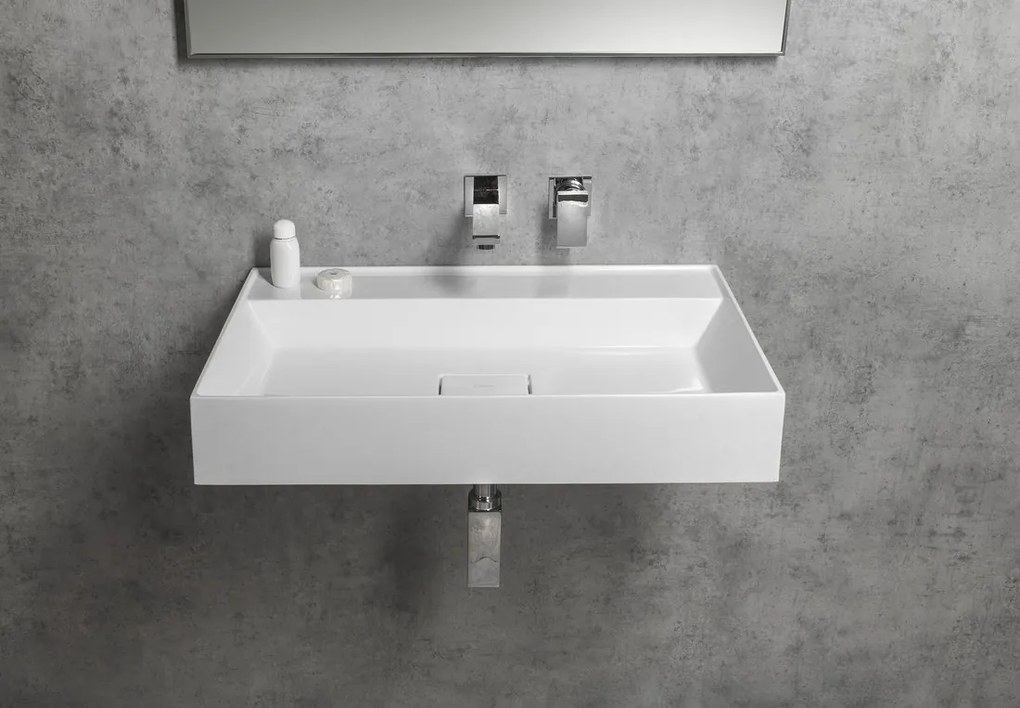 Sapho Sapho, GODIVA umývadlo 68x44cm, liaty mramor, biela, GU068-0