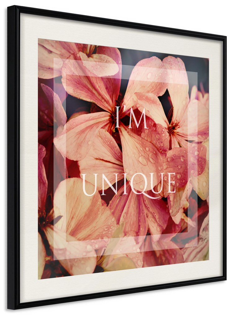 Artgeist Plagát - I'm Unique (Square) [Poster] Veľkosť: 20x20, Verzia: Zlatý rám