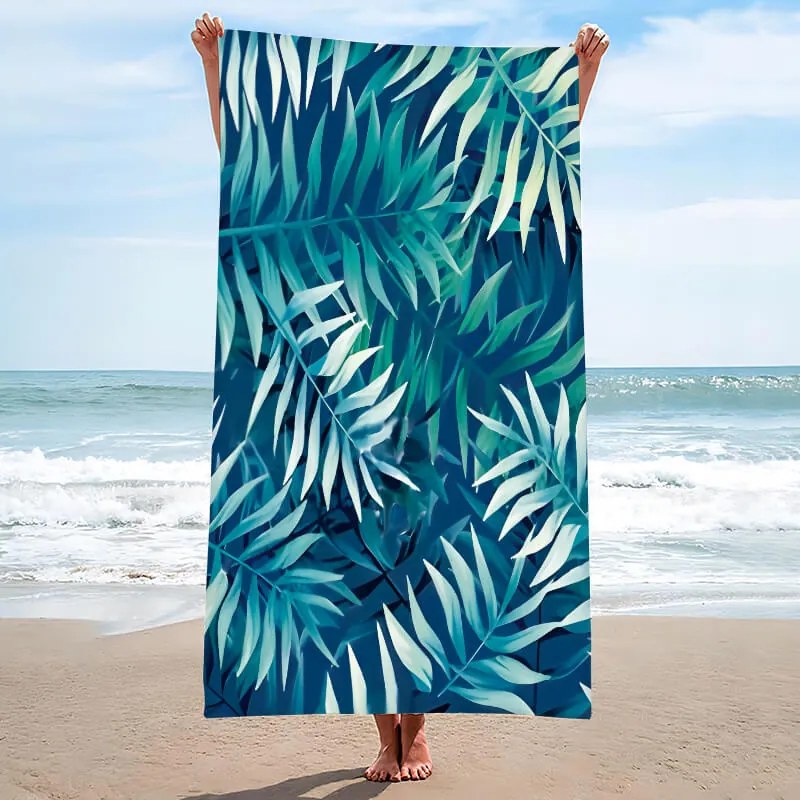Plážová osuška BORNEO 100x180 cm tmavo modrá, 100% mikrovlákno
