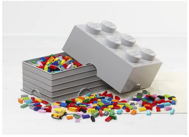 Lego Úložný box, 25 x 37,5 x 18 cm (Medium Stone Grey)  (100367563)