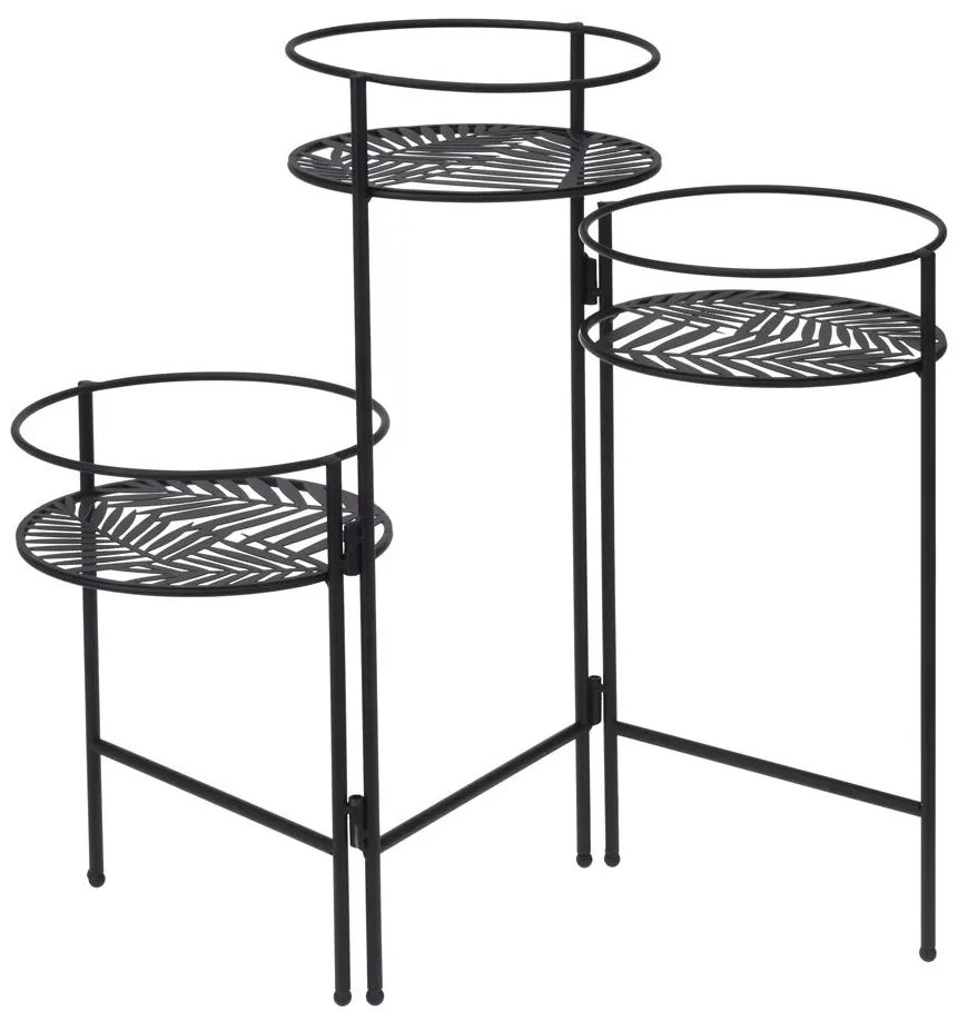 STOJAN NA KVETINÁČ TRIPLE 49,5X64X20 CM ČIERNA