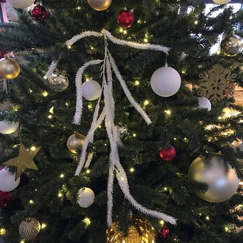 DECOLED Vánoční přízdoba 120 cm, bílá, PVC, IP44 venkovní