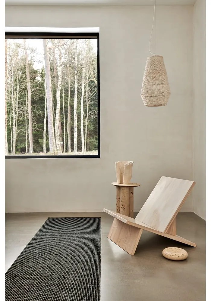 Antracitový vnútorný a vonkajší behúň 70x240 cm Emm Black Linen – Pappelina