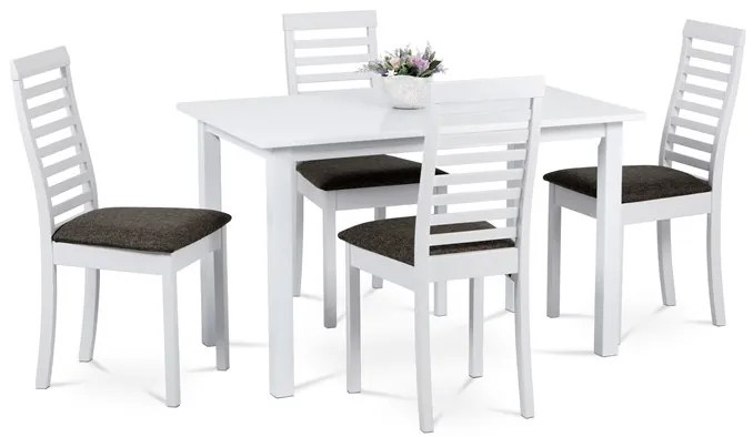 Autronic BONTEC Jedálenský set so 4 stoličkami, 120x75x75cm, masív, orech, AUT-4000 WAL Farba: Hnedá