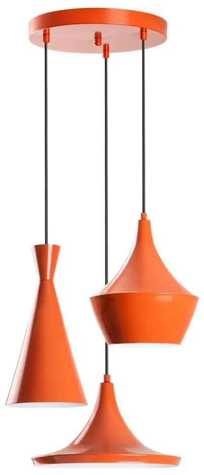 Závesné svietidlo TOM na lanku 3xE27/40W/230V oranžové