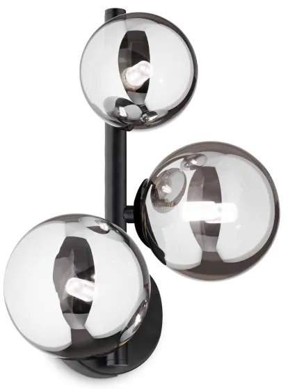 Ideal Lux - LED Nástenné svietidlo PERLAGE 3xG9/3W/230V čierna/dymová