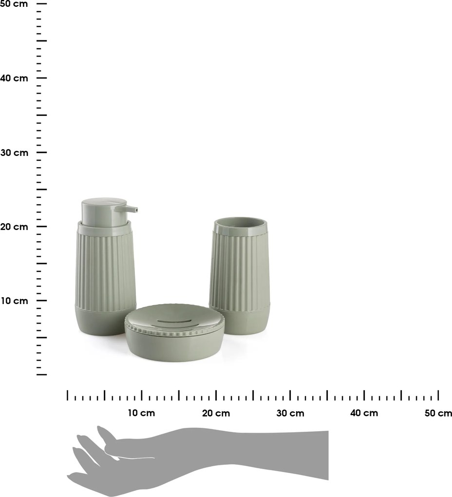 Sada kúpeľňových doplnkov Avenis, zelená