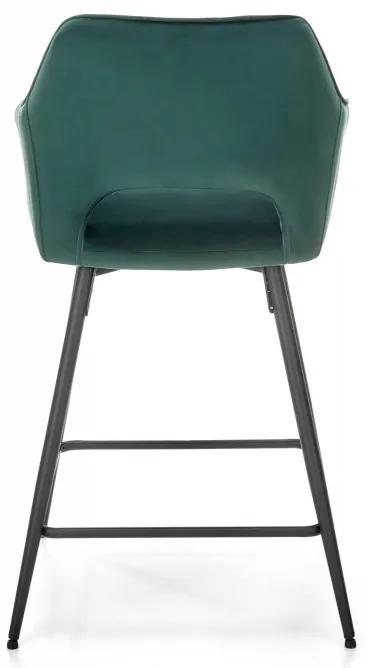 Barová stolička H-107 Halmar Tmavo zelená