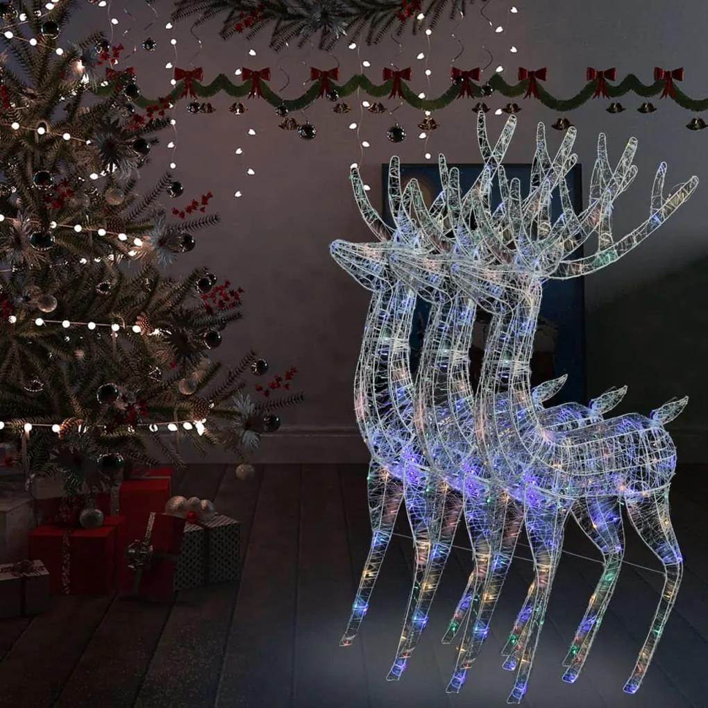 XXL Akrylové vianočné soby 250 LED 3 ks 180 cm viacfarebné 3154364