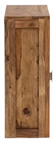 furniture-nabytek.cz - Masívna nástenná skrinka do kúpeľne Lagos z palisandra, lakovaná, hnedá – 46×25×70 cm