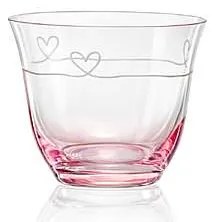 Crystalex Diamond heart svietnik 80 mm