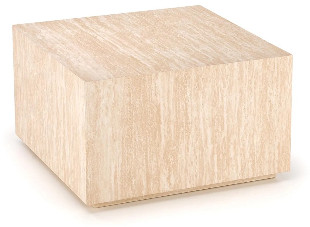 Halmar TRAVERTINO KWADRAT konferenčný stolík, 60/60/36cm, dyhovaná MDF, travertín