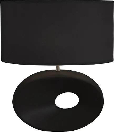 Keramická stolná lampa, čierna, QENNY TYP 10 AT09115