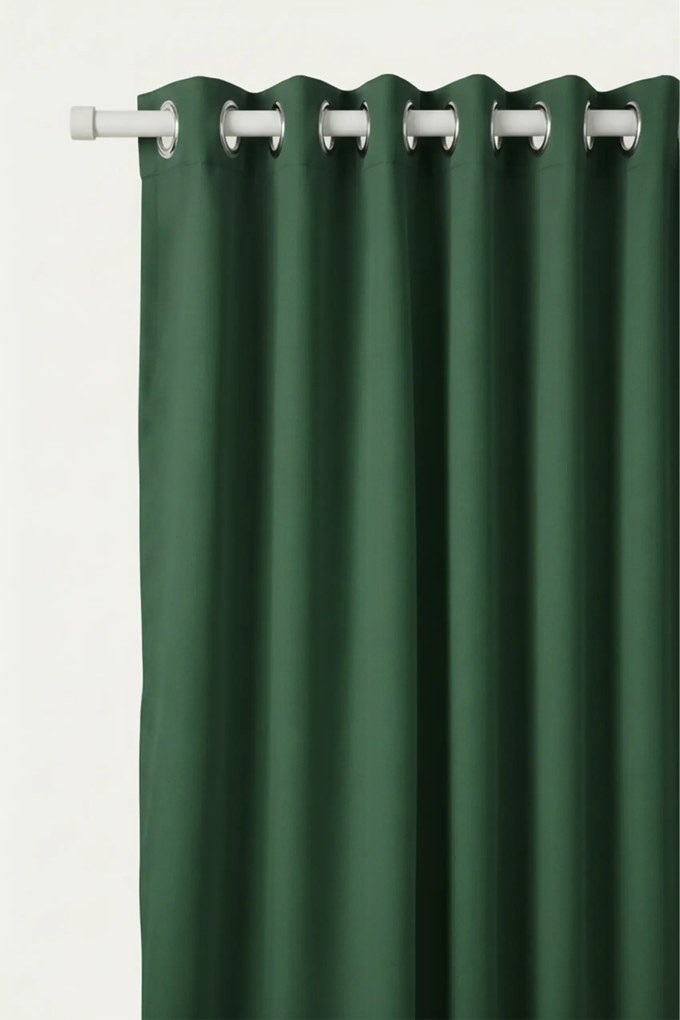 Záves na krúžkoch VIVA fľašovo zelený 140x250 cm