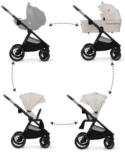 KINDERKRAFT - Kombinovaný kočík 2v1 NEA 2 béžová