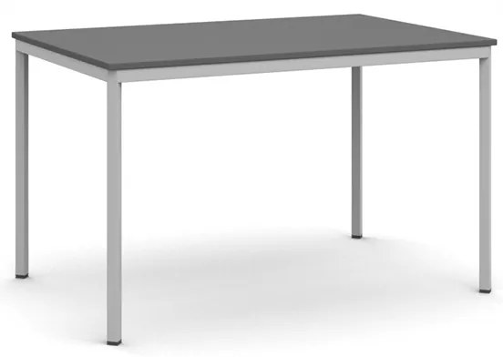 Jedálenský stôl, 120x80 cm, sivá podnož, grafit