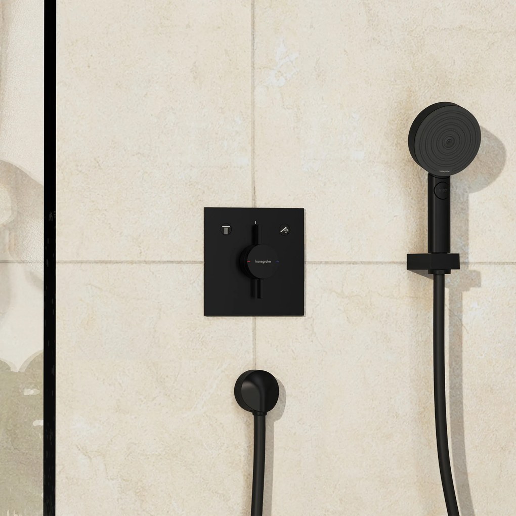 Hansgrohe DuoTurn E, batéria pod omietku pre 2 spotrebiče, čierna matná, HAN-75417670