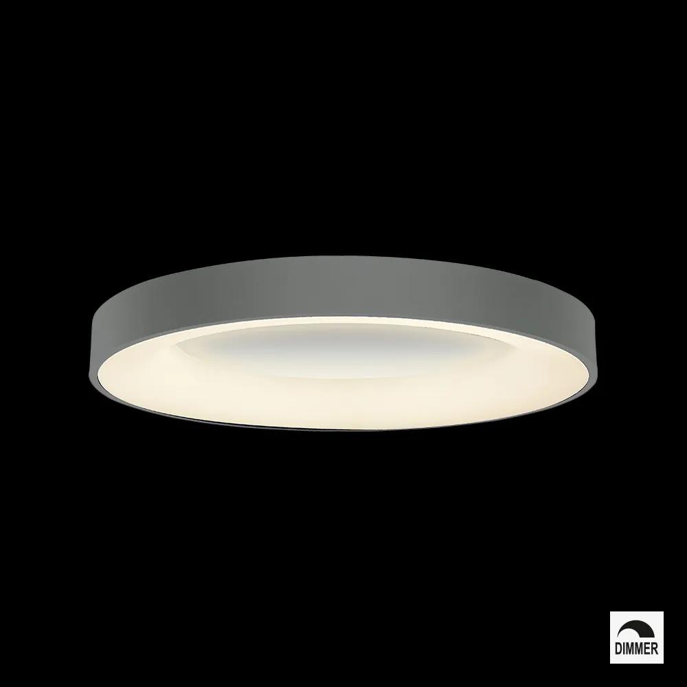 LUXERA LED prisadené stropné osvetlenie GENTIS, 50W, denná biela, 60cm, okrúhle, šedé