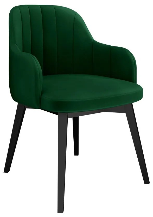 Čalúnené kreslo ST105, Dostupné poťahy: Magic Velvet 2216, Farby: čierna