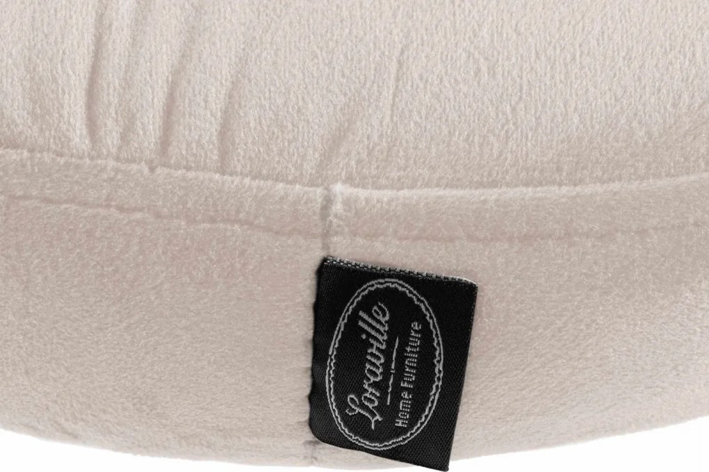 Barová stolička Ponte - zamat, čierny rám - Krémová