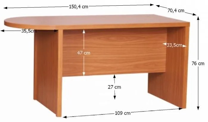 Písací stôl Oscar T03 - čerešňa americká