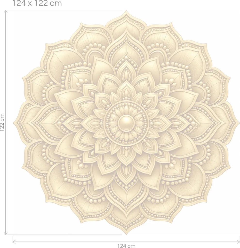 Zlatá mandala arch 75 x 74 cm