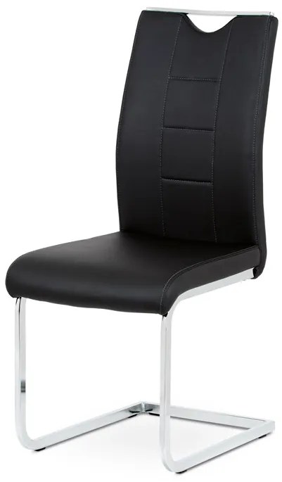 BONTEC Jedálenská stolička, čierna, ekokoža, DCL-411 BK Farba: Šedá