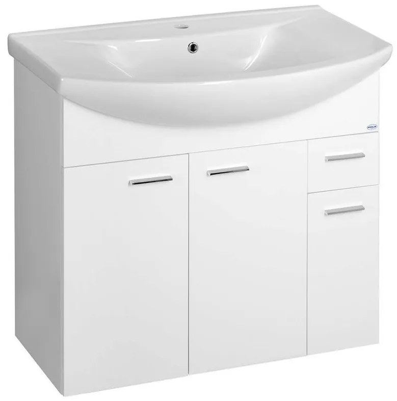 Aqualine Aqualine, ZOJA umývadlová skrinka 82,8x74x34,3cm, biela, 51083A