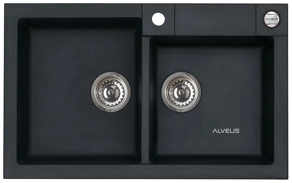 ALVEUS CZ ROCK 90 G- 91 černá (780x480mm)+ pop- up sifon