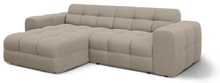 Hnedá rohová pohovka (ľavý roh/s leňoškou) Kendal – Micadoni