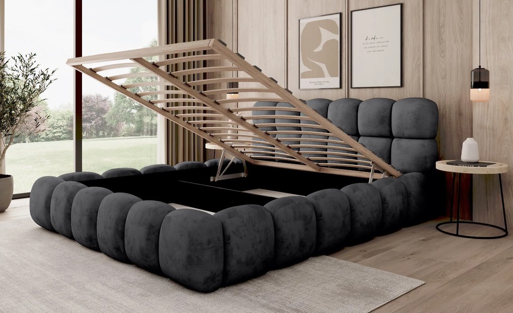 ČALÚNENÁ POSTEĽ ASHLEY 140x200 APHRODITE 23 BLACK