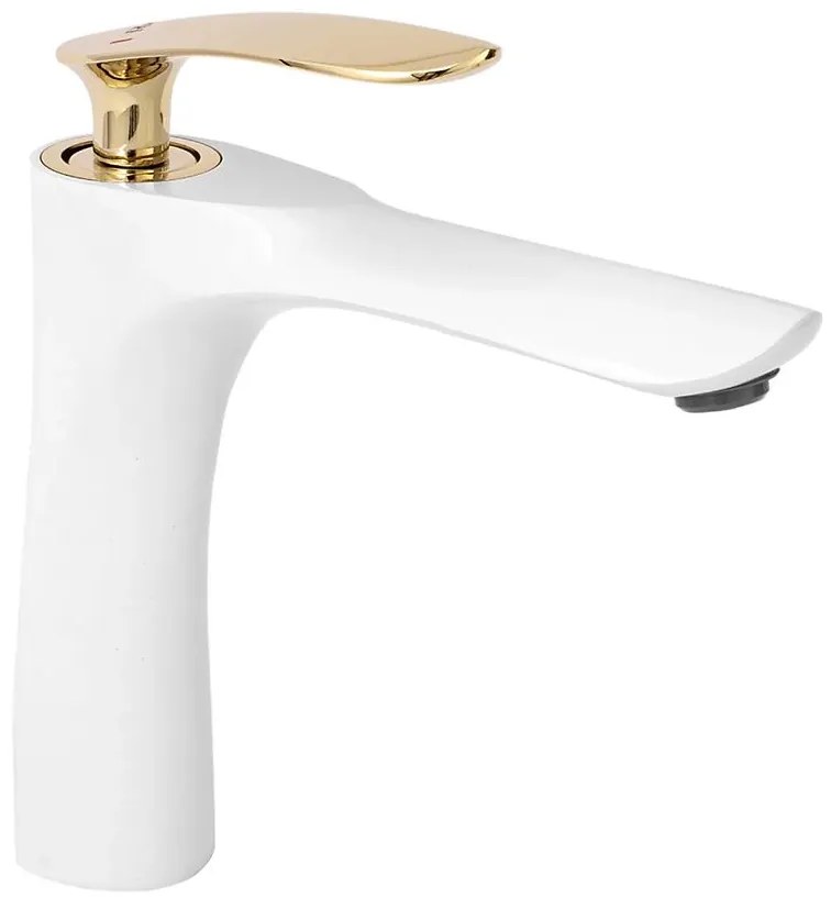 Umývadlová batéria Rea Orbit biela-zlatá