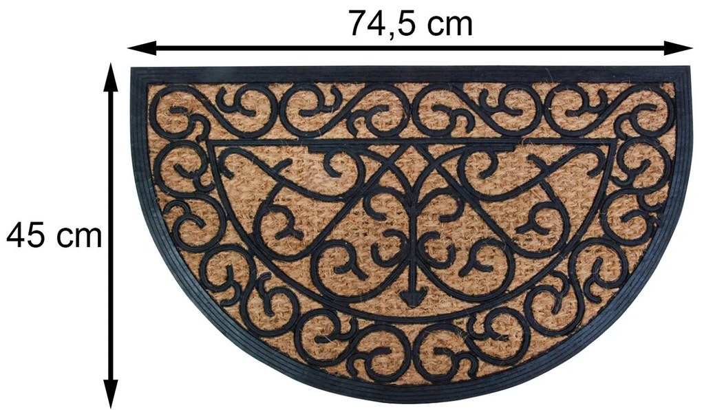 Esschert Design Vonkajšia rohožka George, 74,5x45 cm