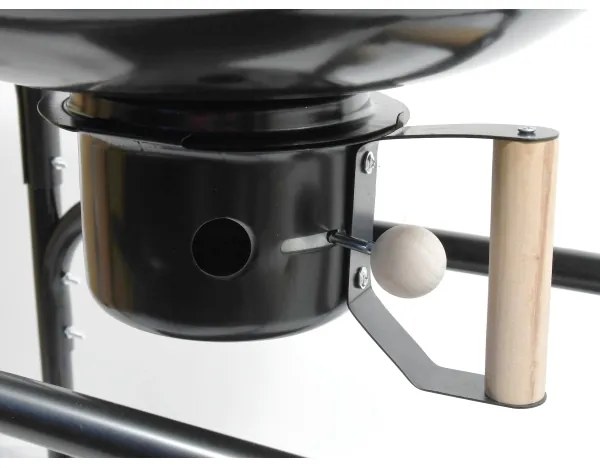 Prenosný gril na drevené uhlie čierna/drevo