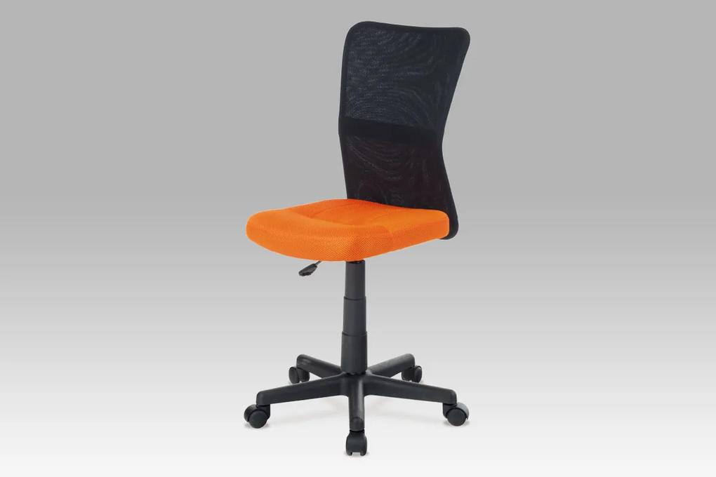 Detská kancelárska stolička Rufin, oranžová/čierna