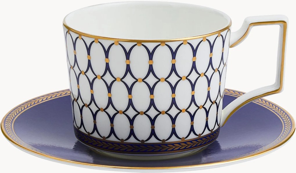 Šálka na čaj's podšálkou z jemného kostného porcelánu Renaissance