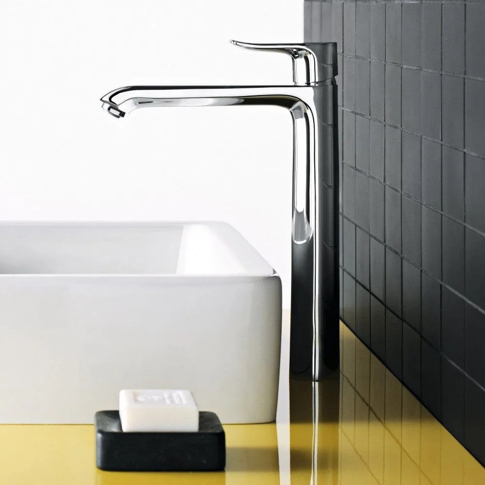 HANSGROHE Metris páková batéria pre umývadlové misy, bez odtokovej súpravy, výška výtoku 254 mm, chróm, 31184000