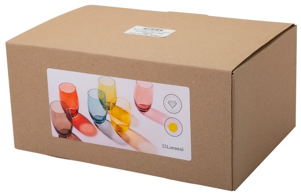 Poháre Tumbler červené 460 ml 6 ks - Optima Glas Lunasol - 322835