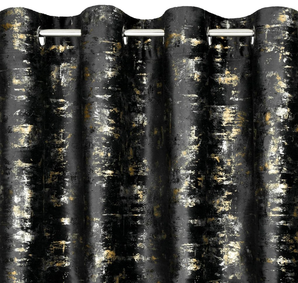 ZATEMŇOVACÍ ZÁVES NA KRÚŽKOCH TAMI 140X250 CM ČIERNA