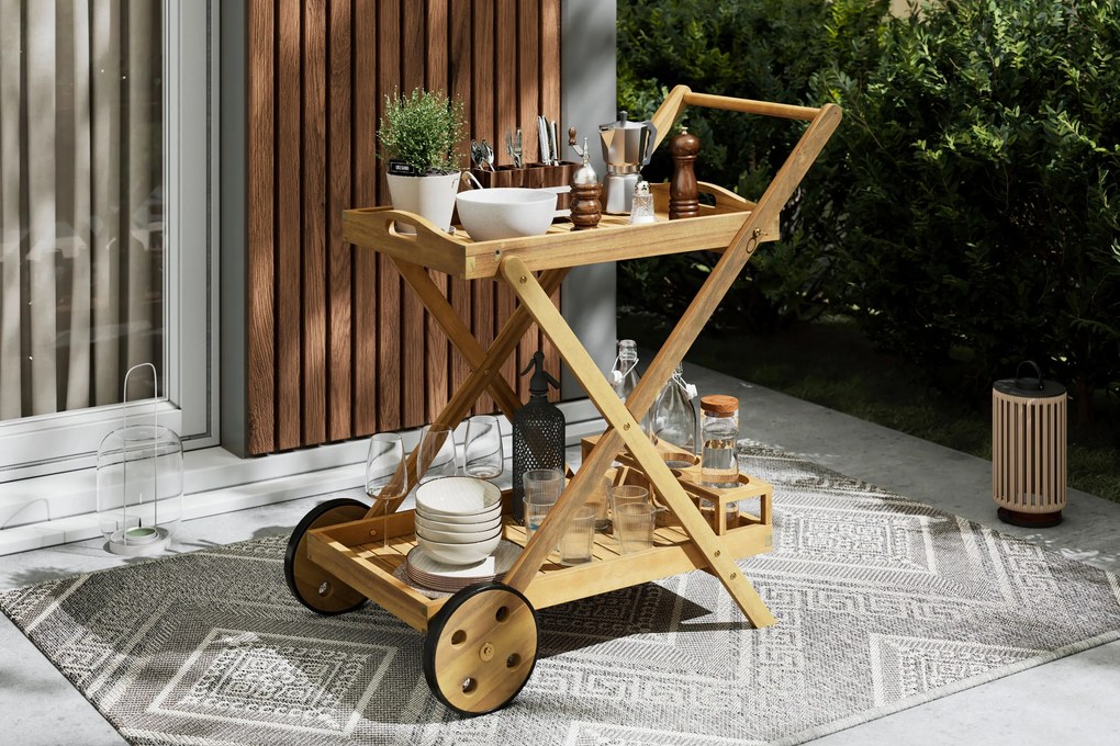 XXXLutz ZÁHRADNÝ SERVÍROVACÍ VOZÍK, drevo, 85/90/53 cm Ambia Garden - Online Only záhrada - 001254007201