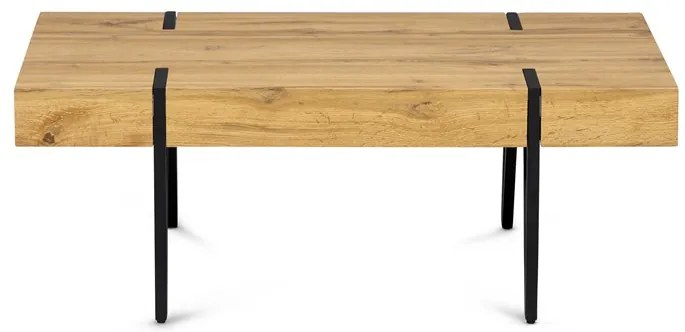 BONTEC Konferenčný stolík 110x60cm, mdf, divoký dub, AHG-233 OAK Farba: Čierna