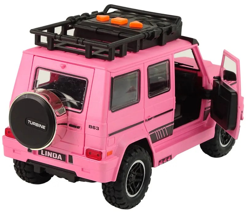 Lean Toys Ružový Jeep – svetelné a zvukové efekty