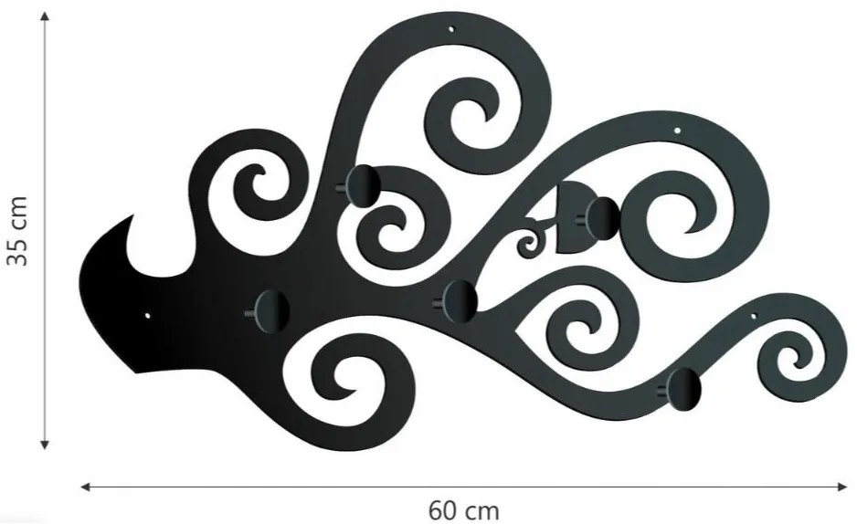 Dizajnový vešiak do chodby VETVIČKA ORNAMENT